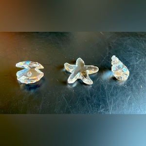 Swarovski crystal Maritime Trio: Shell, Conch & Starfish
